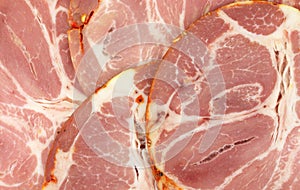 Several slices of hot capicola