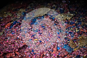 small stones of different colors