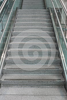 Several steps of granite stairs