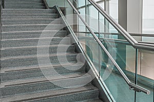 Several steps of granite stairs