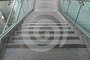 Several steps of granite stairs