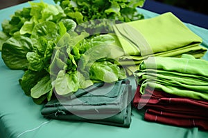 several sustainability accords spread out on a green cloth
