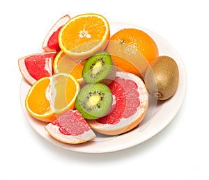 Several tropical fruit