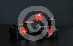 Cordless drill machine battery.