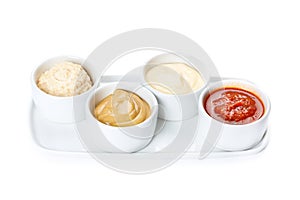 Several types of sauce