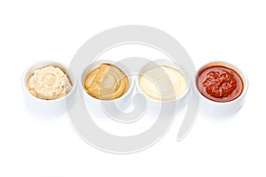 Several types of sauce
