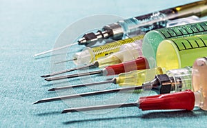 Several Types Of Syringes For Palliative Care
