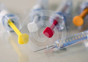 Several Types Of Syringes For Palliative Care