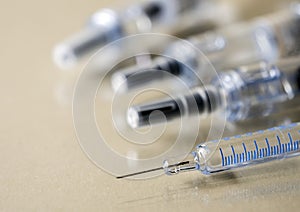 Several Types Of Syringes For Palliative Care