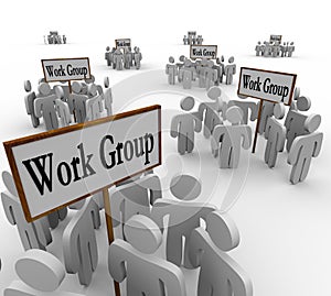 Several Work Groups of Workers Divided Tasks