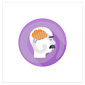 Severe Alzheimer disease flat icon