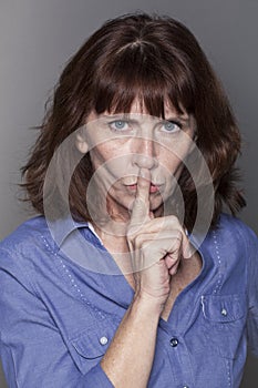 Severe beautiful mature woman wanting to keep things confidential