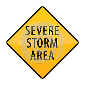 severe storm area warning sign. Vector illustration decorative design