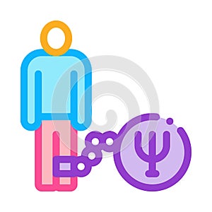 Severity in form of psychological disorder in human icon vector outline illustration