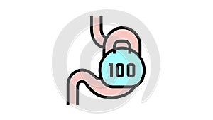 severity stomach color icon animation