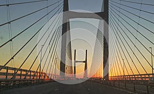 Severn crossing dawn sun