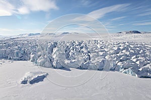 Severnaya Zemlya (Northern Land) aerial view