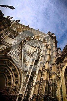 Sevilla Cathedral gothic entrance