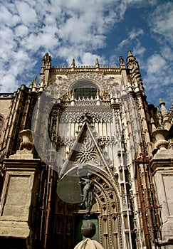 Sevilla Cathedral gothic entrance