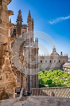 Sevilla Cathedral view from the Giralda Tower