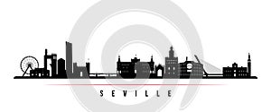 Sevilla skyline horizontal banner. photo