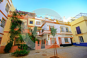 Sevilla, Spain. Beautiful view of a tipical andalucian construction