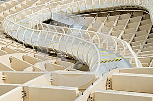 SEVILLA,SPAIN -JUNE 05 : Metropol Parasol in Plaza de la Encarnacion on June 05, 2014 in Sevilla, Spain. J. Mayer H.