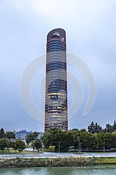 Sevilla Tower, office skyscraper in Seville city, Spain