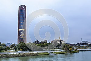 Sevilla Tower, office skyscraper in Seville city, Spain