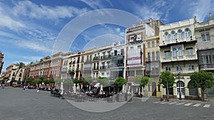 Seville, Andalucia, Spain - April 18, 2016: Plaza de San Francisco