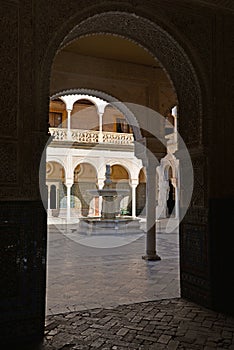 Seville, Andalusia, Spain. Casa de Pilatos arabic mudejar architecture photo