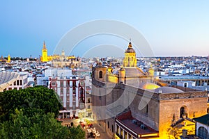 Seville Cathedral and cityscape Spain