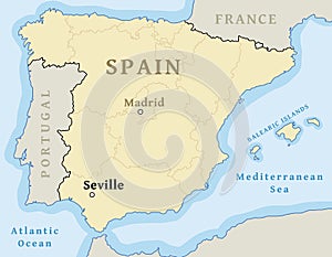 Seville map location