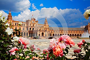 Seville Sevilla Plaza de Espana in Andalusia photo