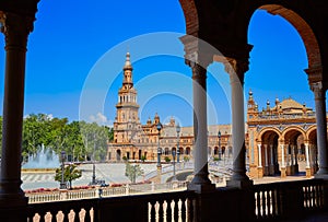 Seville Sevilla Plaza Espana Andalusia Spain