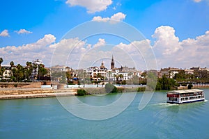 Seville skyline and Algonso XIII channel Andalusia photo