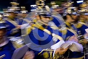 Military band at the Semana Santa Fiesta in Malaga Spain