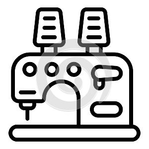 Sew machine icon, outline style