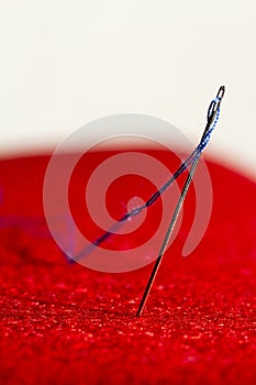 Sew needle with string