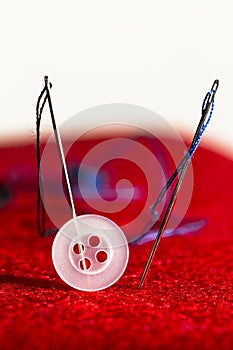 Sew needles, strings and button - repair kit