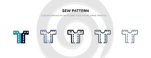 Sew pattern icon in different style vector illustration. two colored and black sew pattern vector icons designed in filled,