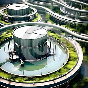 Sewage treatment plant, ai-generatet