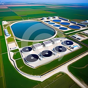 Sewage treatment plant, ai-generatet