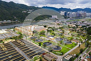 Sewage treatment plant in Hong Kong