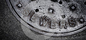Sewer Manhole cover iron steel access to utility