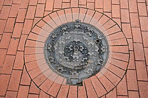 Sewer manhole in Kaliningrad