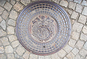 Sewer manhole in WrocÅ‚aw