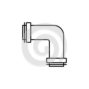 sewer pipe icon. Element of plumbering icon. Thin line icon for website design and development, app development. Premium icon