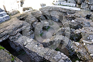 Sewer system in Old city Perga, Turkey