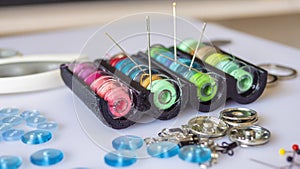 Sewing accessories, close up